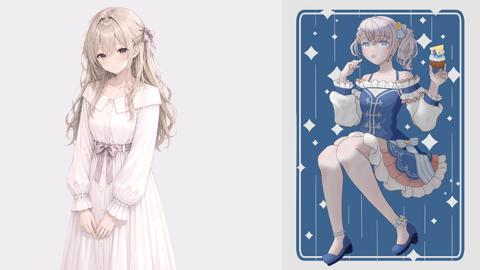 左：美雨　右：私のオリジナルキャラクター